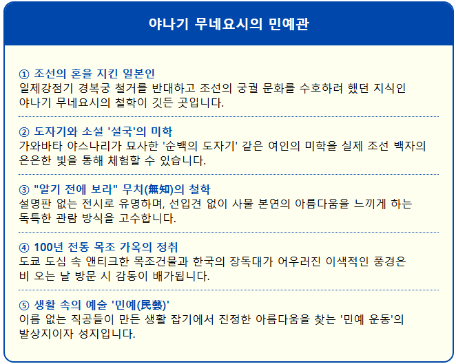 조선의 공예미를 간직한 민예관을 찾아서 1