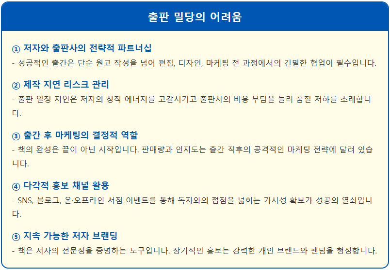 출판 밀당의 어려움 1