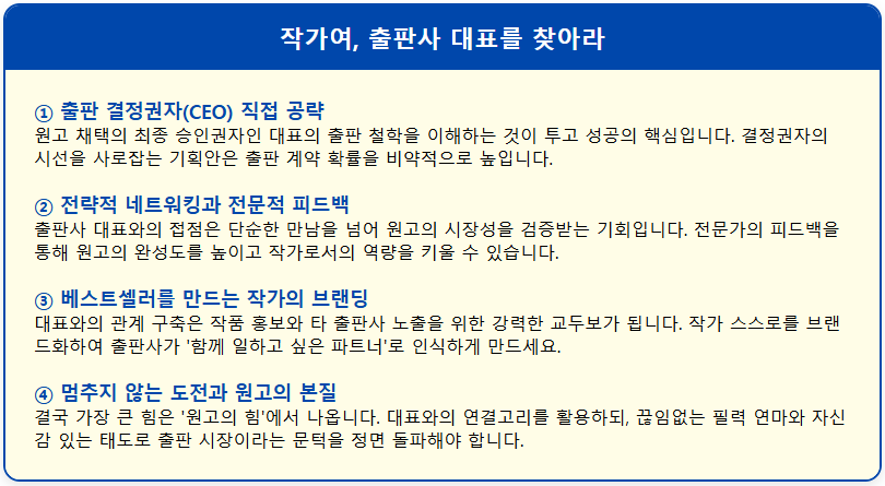 작가여, 출판사 대표를 찾아라 1