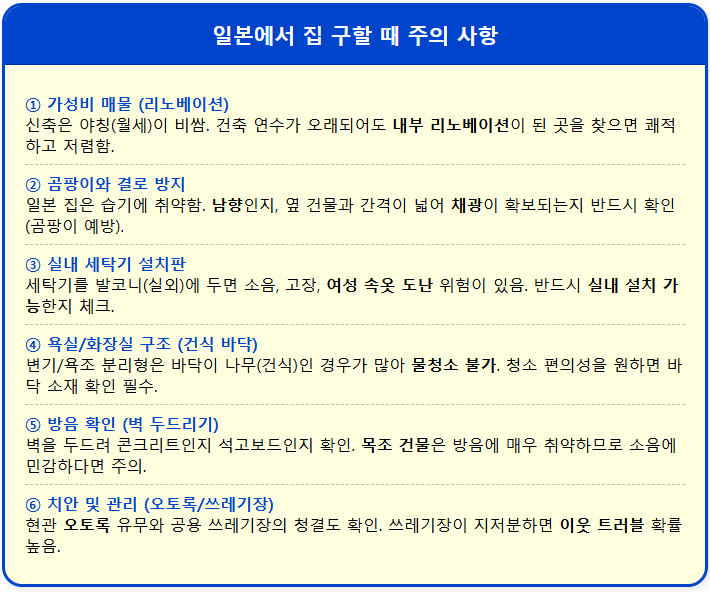 일본에서 집 구할 때 주의 사항 2 일본에서 집 구할 때 주의 사항 1