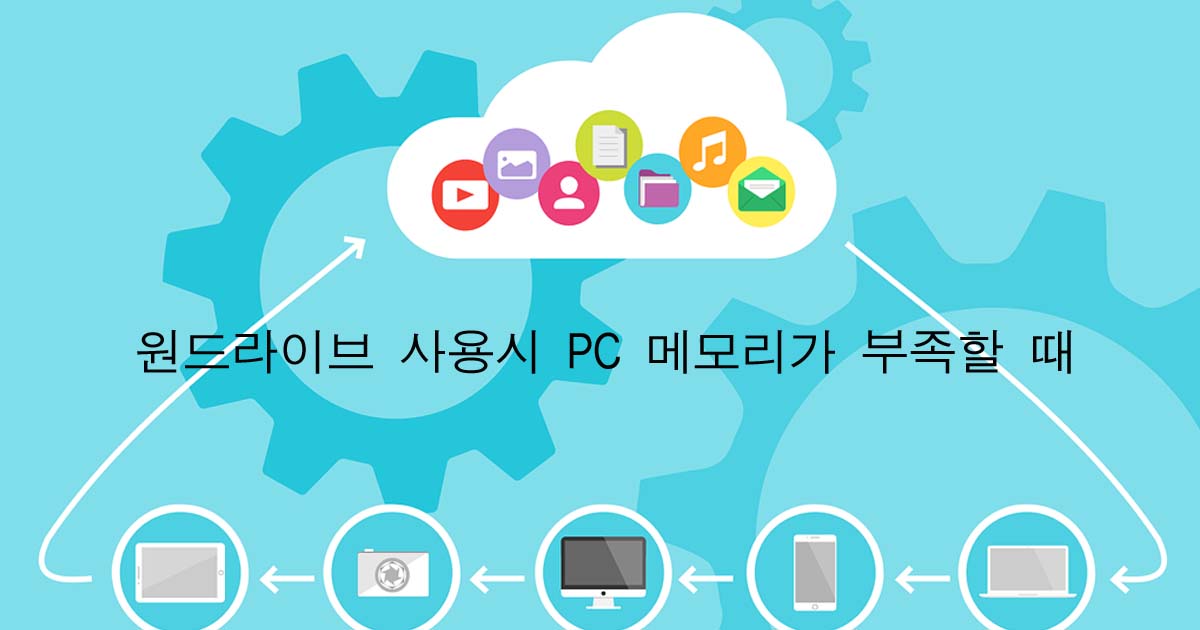 원드라이브 사용시 PC 메모리가 부족할 때