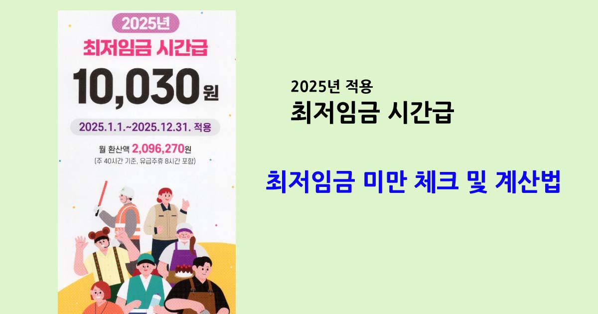 2025년 최저임금 시간급