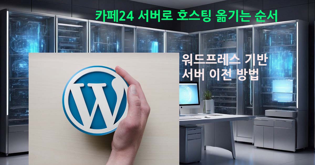 카페24 서버로 호스팅 옮기는 순서