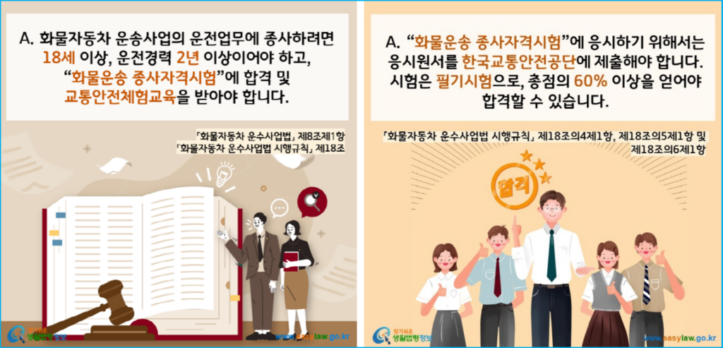 화물차 기사 자격 및 운송업(택배) 허가 4 화물차 기사 자격 및 운송업(택배) 허가 3