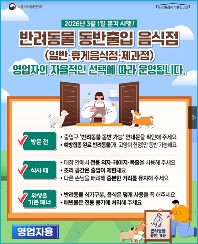 반려동물 식당 출입 규정 가이드 (2026년 시행) 3 반려동물 식당 출입 규정 가이드 (2026년 시행) 2