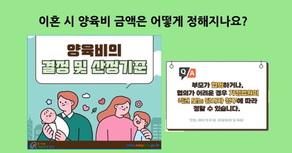 이혼시양육비산정