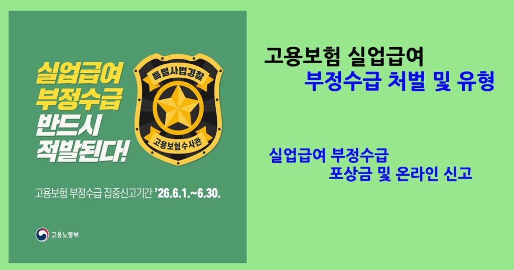 실업급여 부정수급 처벌